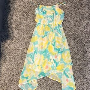 Place Kids Floral Jumpsuit in Yellow and Blue